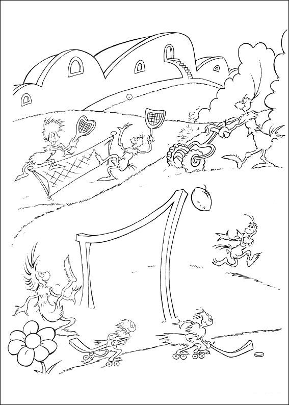 Plansa de colorat cu Horton Dr. Seuss 56 52